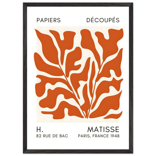 Artfulprints Poster met Lijst Matisse – Seabed shapes orange   - 50x70 cm - Oranje
