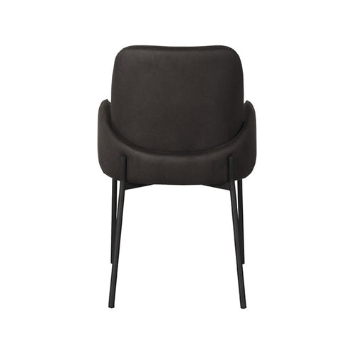 LABEL51 Eetkamerstoel Jari - Antraciet - Zithoogte 49cm - Set van 2