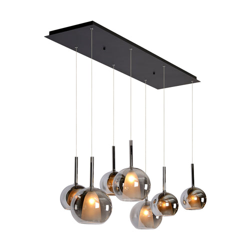 Atmooz hanglamp Saigon 7 - zwart - 110 x 30 x H 135 cm - G4