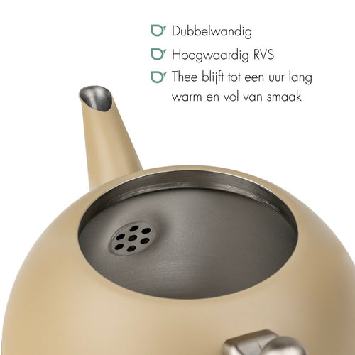 Bredemeijer - Theepot Bella Ronde - taupe - 1,2L