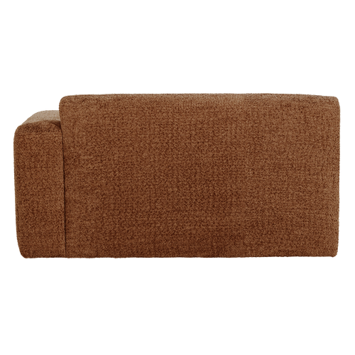 WOOOD 1,5-zits bank arm rechts Mojo Base - Wollig - Roestbruin - 74x145x97