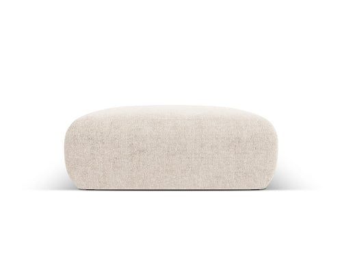 Cosmopolitan Design Poef Nolio 2-zits, chenille, lichtbeige - 100x100x36cm
