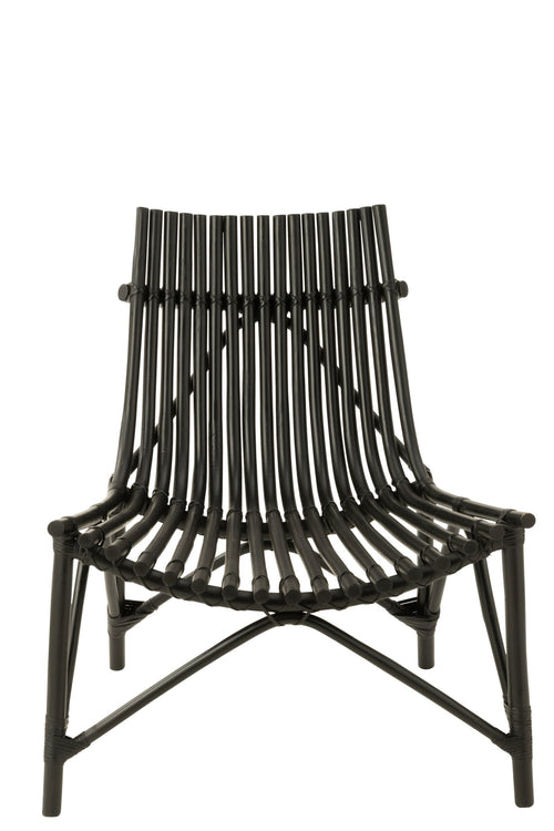 J-Line stoel Rotan - jute - zwart