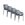 Garden Impressions tuinstoel Air XL design zwart - 4 stuks