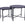 MaximaVida salontafel set Firenze 62 en 49 cm kruisframe ivoor - zwart HPL marmer look
