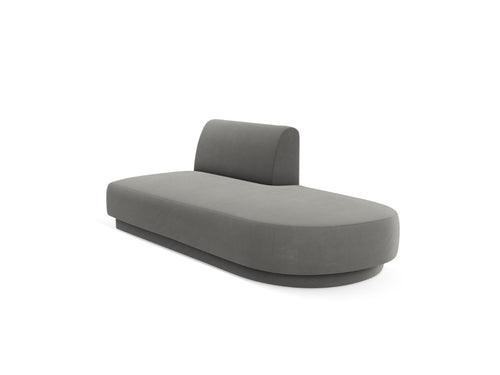 Micadoni Module Miley 2-zits, flueel lichtgrijs - 90x158x70cm