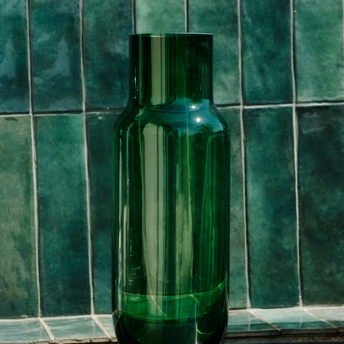Sia Deco - Flessenvaas groot formaat - Groen  - Glas - H42 - vtwonen shop