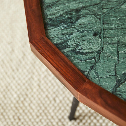 Tikamoon Massief palissander en marmeren salontafel - Bruin - vtwonen shop