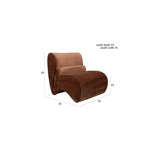 Dutchbone Donna Fauteuil Donkerbruin