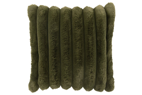 J-Line kussen Large Corduroy - polyester - donkergroen