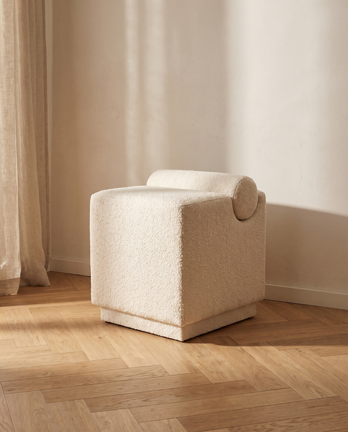 S|P Collection - Poef 46x42xH49cm cloud beige Brume