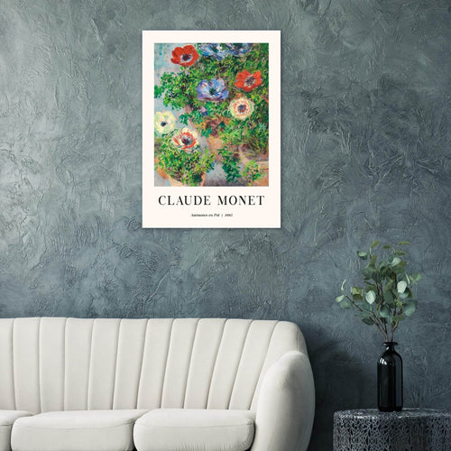 Artfulprints  Claude Monet - Anémones en pot   poster 30x40 cm - vtwonen shop