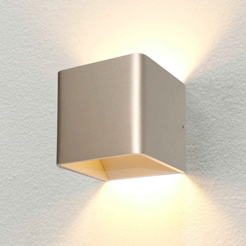 Artdelight wandlamp Fulda - 1 lichts - 10  x 10   cm - champagne