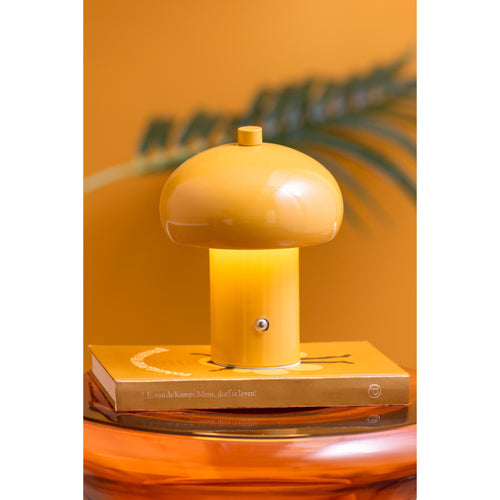 Leitmotiv tafellamp Retro Seta LED - geel - Ø12.5cm - vtwonen shop