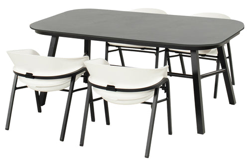 Hartman Tuintafel Tubb - Zwart Keramiek Aluminium - 185x100x75cm - vtwonen shop