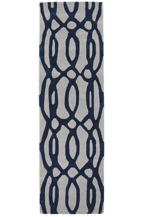 Vloerkleed MOMO Rugs Matrix MAX36 Wire Blue 160x230 cm