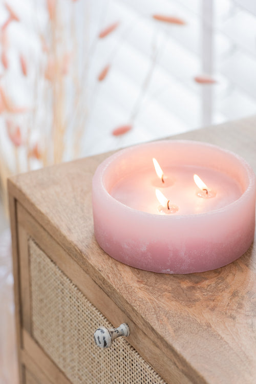 J-Line drijfkaars Cilinder - roze - 15U - vtwonen shop