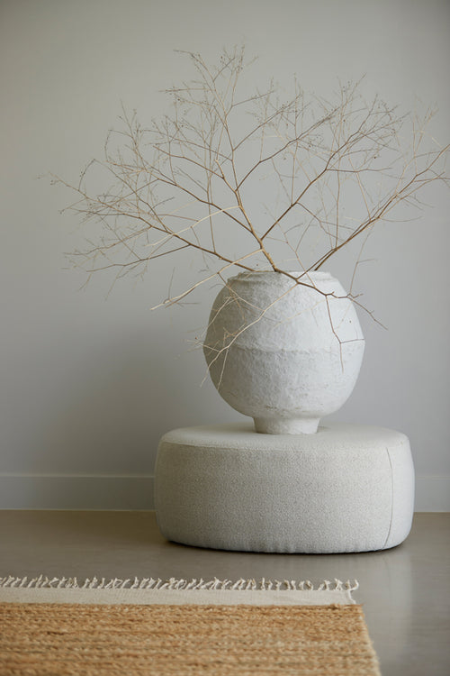 Light & Living poef LIBERIA - Ø80x35cm - bruin
