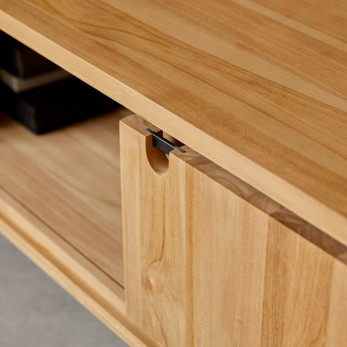 Tikamoon Massief teakhouten tv-meubel 140 cm - Naturel - vtwonen shop