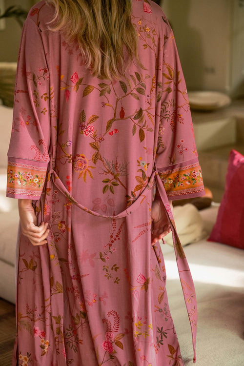 Pip Studio - Noa Kimono Dames - Bodhi Flower - Roze - XXL