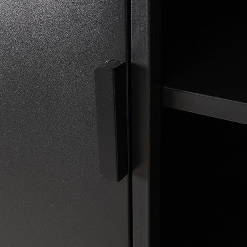 LABEL51 Hoge Kast Luff - Zwart Metaal - 90x40x190cm - vtwonen shop