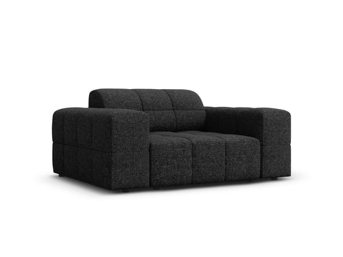 Cosmopolitan Design Fauteuil Chicago chenille zwart - 102x132x78cm