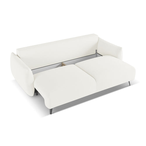LaMiaSofa 3-zits slaapbank Genova - chenille stof - wit - 230x105x86