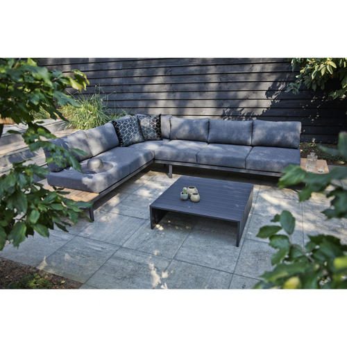 Exotan loungeset buiten Bari- Aluminium - Grijs - 75x295x230 - vtwonen shop