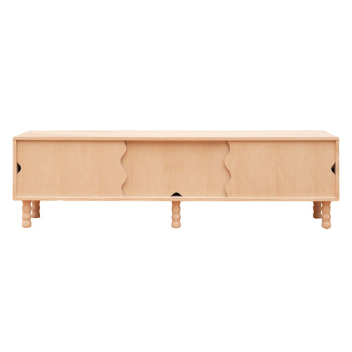 Naan Furniture TV meubel Malaret - Natuurlijk vernist grenen - 3 deuren - 180 cm - vtwonen shop