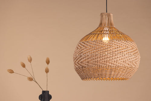 Rebellenclub Hanglamp Rustica - ¿50 cm - Naturel Rattan - vtwonen shop