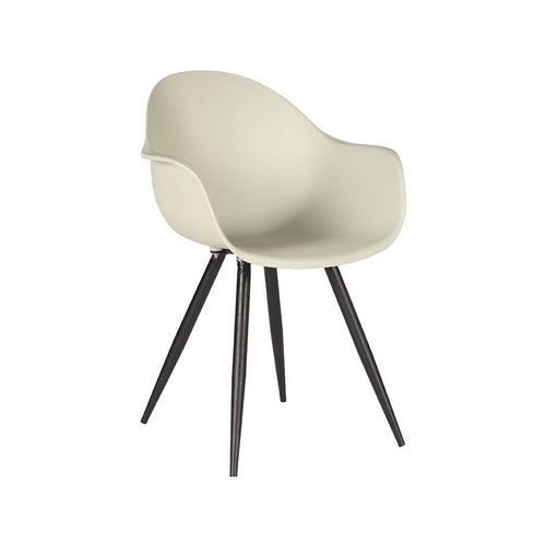 LABEL51 Eetkamerstoel Luca - Beige Kunststof - Set van 2 - vtwonen shop