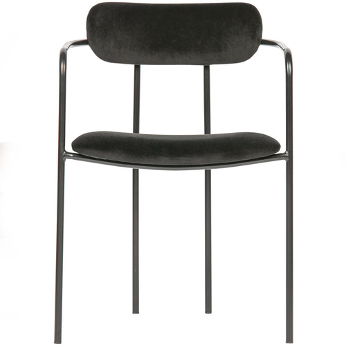 WOOOD eetkamerstoelen Ivy - Fluweel - Zwart - Set van 6 - vtwonen shop
