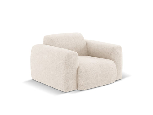 Cosmopolitan Design Fauteuil Nolio 2-zits, chenille, lichtbeige - 95x105x72cm