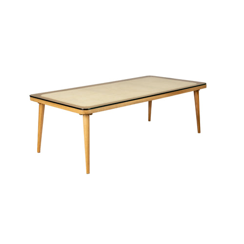 Housecraft Living Haru Salontafel Rond Glas/ Hout 120x60 cm Naturel - vtwonen shop