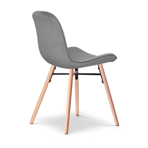 Nolon Nena-Fé Eetkamerstoelen Set van 2 - Velvet Grijs - Hout - vtwonen shop