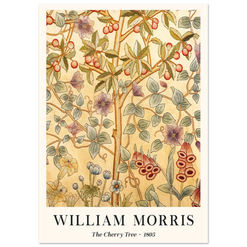 Artfulprints  William Morris - The cherry tree 1895 II   poster A4 21x29.7 cm - vtwonen shop