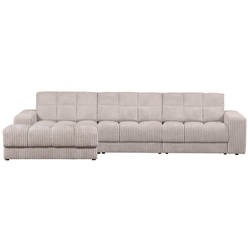 WOOOD chaise longue links Second Date - Grove Ribstof - Naturel - vtwonen shop