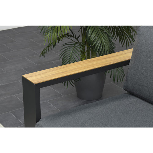 Garden Impressions loungestoel Plaza donker grijs - teak look - vtwonen shop