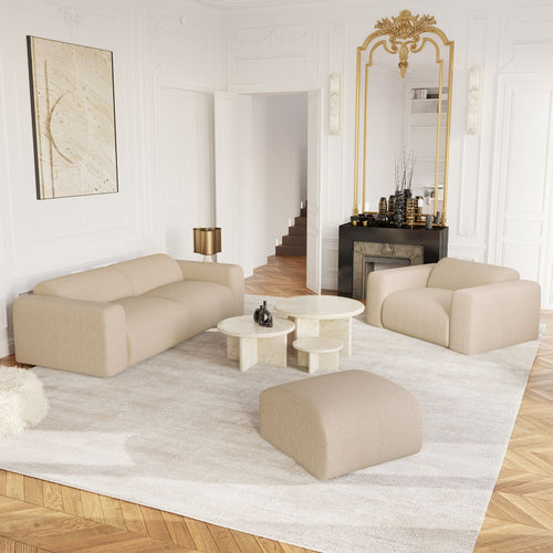 Sia Home - 3-zitsbanken MYRA - Corduroy - Beige - 205cm - vtwonen shop