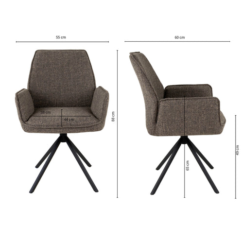 Kick draaistoel Alex - Taupe - vtwonen shop