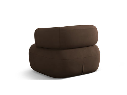 Micadoni Fauteuil Jenny flueel chocolade - 88x90x73cm