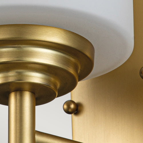 Elstead Feiss Malibu Wandlamp Geborsteld Messing, IP44