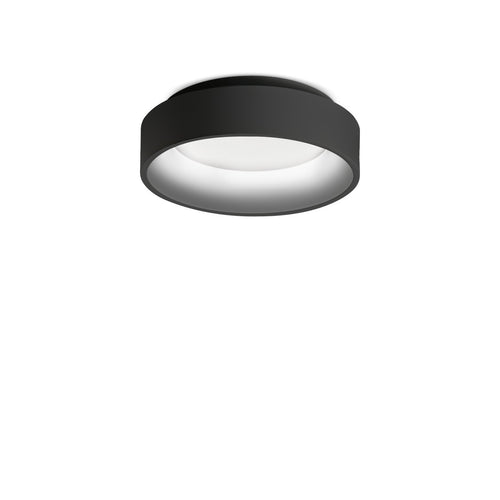 Ideal Lux ZIGGY Ronde 30cm geïntegreerde LED semi-inbouwlamp zwart, 3000K, niet-dimbaar