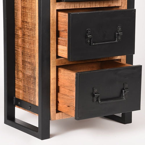 LABEL51 Ladekast Brussels - Bruin Metaal/Mangohout - 45x30x75cm