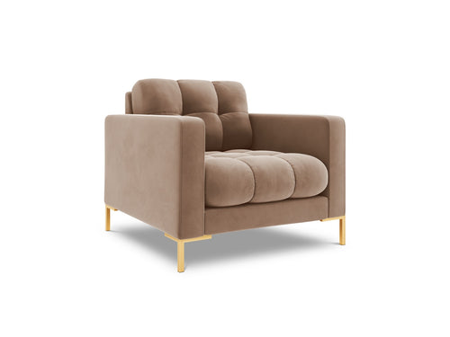 Cosmopolitan Design Fauteuil Bali flueel, beige - 96x87x75cm