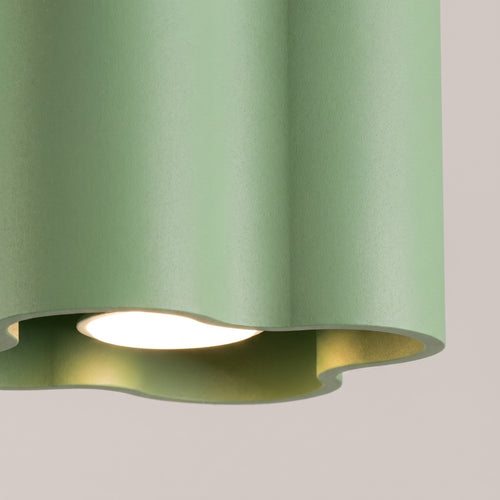 Sollux Lighting Plafondlamp OVIO 1 saliegroen GU10 - 12x12x10cm