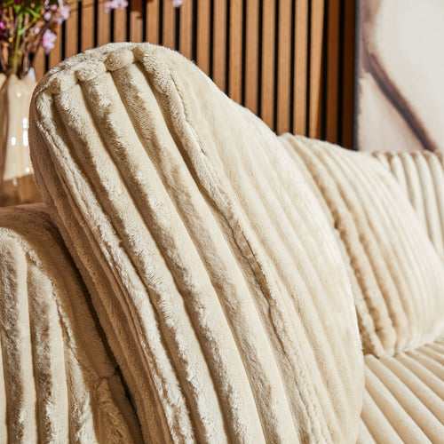 MySofa Hoekbank Teddy - Beige Teddy - Rechts - 271x199x91cm