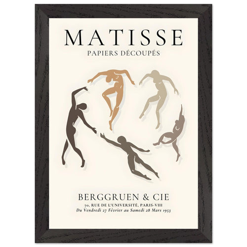 Artfulprints Poster met Lijst Matisse – The human ring II   - A4 21x29.7 cm - Meerkleurig