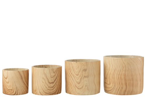 J-Line bloempot Bos - cement - beige - extra large - Ø 21.5 cm