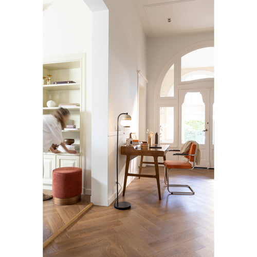 Zuiver Ridge Rib Eetkamerstoelen Armleuning Oranje - Set van 2